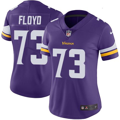 Nike Vikings #73 Sharrif Floyd Purple Team Color Women's Stitched NFL Vapor Untouchable Limited Jersey - Click Image to Close